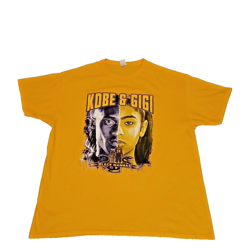 Kobe & Gigi Bryant Tribute T-Shirt XL Black Mamba Memorial Lakers Fan Pro Style